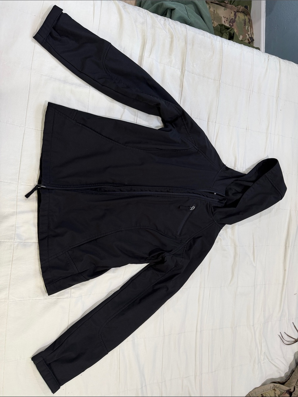 Black Hooded Softshell Jacket